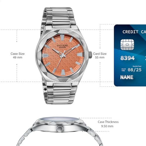Image of Sonata Poze 9 with Quartz Analog with Sheet Metal Strap Watch for Men
