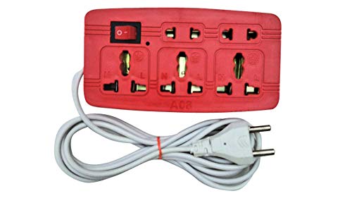 Heavy Duty 5 Socket Electrical Universal Wall Mount Extension Cord Board with Switch | 2.5 Meter Long Wire Cable | Surge Protector | Power Strip for Home Office and Shop-image-45
