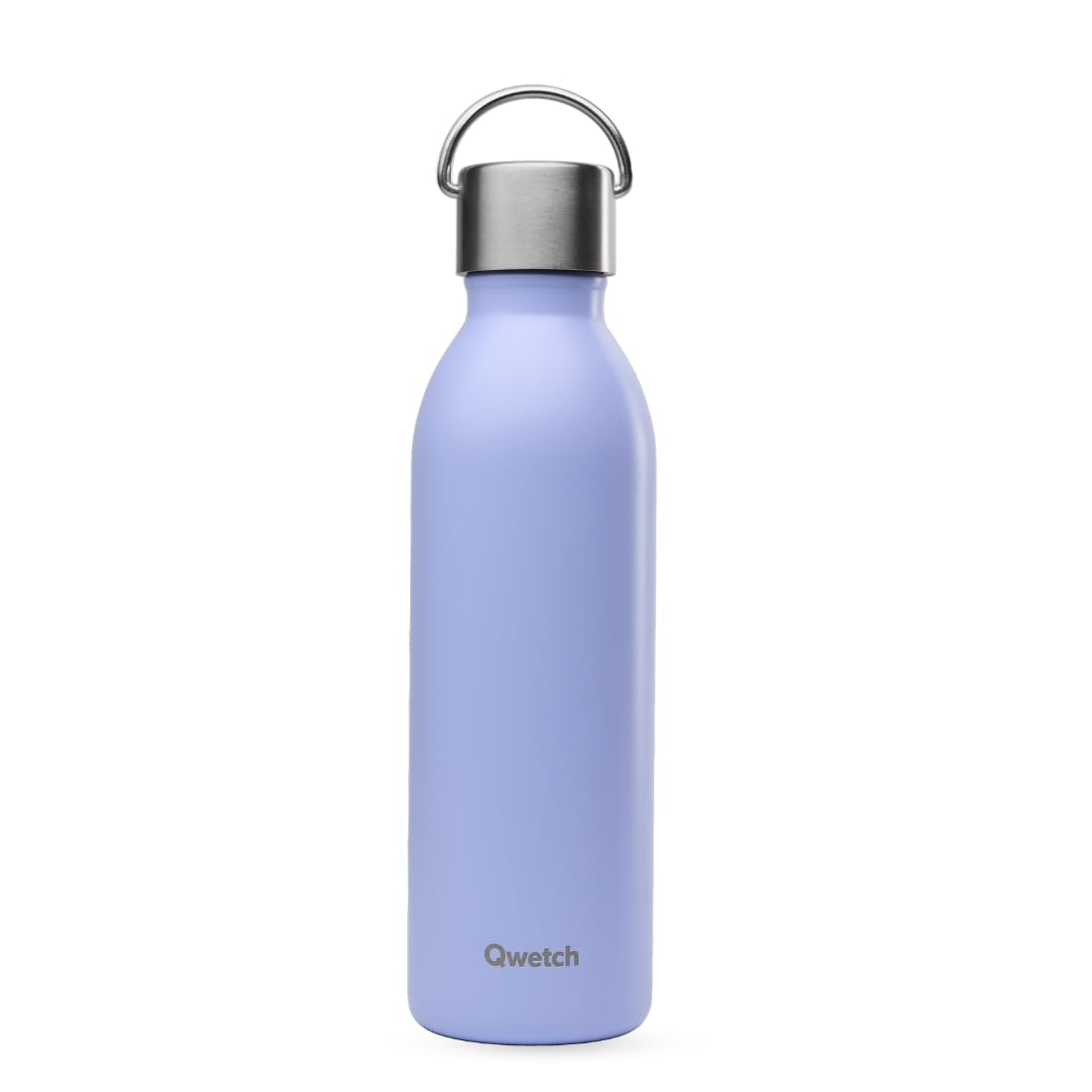 Qwetch - Bouteille Isotherme Active Glycine 600ml - Gourde avec Anse Inox Recyclé - 24h Froid et 12h Chaud - Etanche & Compacte