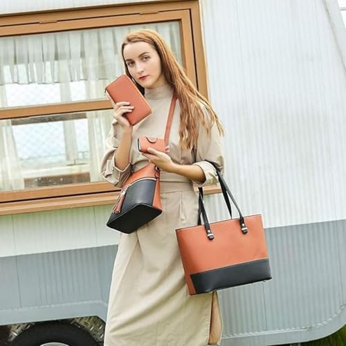 Image of Women's Tote Bag Elegant Multi-Pocket Handbag with Heart Pendant, Spacious & Stylish for Work, Travel & Daily Use