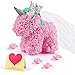 Unicorno Rose con Corona, MOOKLIN ROAM Creativo Floreale Regalo Composto da Rosa Artificiali, Sorpresa per San Valentino Festa della Mamma Matrimonio Regali Romantici per lei (Colore Casuale in Cima)