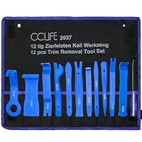 CCLIFE 12tlg Auto Demontage Werkzeug Set PP PA+ Zierleistenkeile Innenraum Verkleidung Türverkleidung