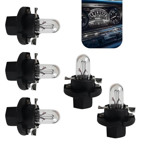 5 Piezas Luz para Tablero T5 12V 1.2W DB501 BX8.4d Blanco miniatura 1