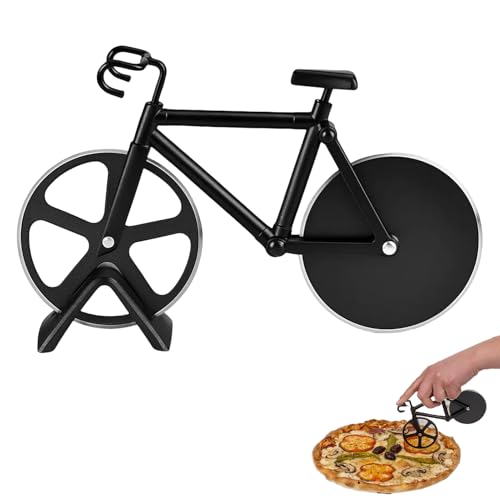 Pizzaschneider Fahrrad Lustige Und Verspielte Klingen Aus Edelstahl Pizzaroller Pizzaschneider Lustig Praktisches KüChenaccessoire FüR Partys Pizza Cutter Das Perfekte Geschenk FüR Pizzaliebhaber