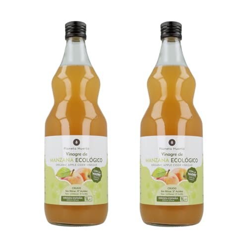 PLANETA HUERTO | Pack 2x Vinagre de manzana ECO crudo sin filtrar con la madre Planeta Huerto 1L