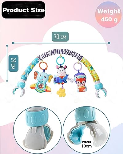 Image of Pau1Hami1ton Baby Stroller Arch Toys, Car Seat Toys,Bouncer Toy Bar /Mobile for Bassinet,Adjustable Baby Hanging Toys Fit for Crib Bed,Stroller,Car Seat.S-19(Aircraft)