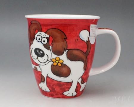 Amazon Co Jp ダヌーン マグ Nevis お花と骨をくわえる犬 内側柄なし 箱なし ホーム キッチン