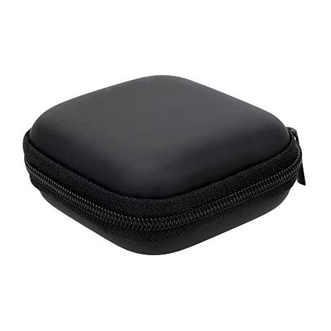 iTimo USB Cable Organizer, Portable Earbuds Pouch Box Headset Cover Protector, Earphone Storage Bag Mini Zipper Hard Headphone Case (Black) Cover