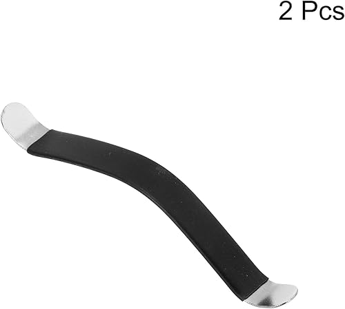 Miniatura 3 de PATIKIL Esparcidores de cuerda para guitarra, recubiertos de goma, herramientas de limpieza de diapasón de acero inoxidable, negro para