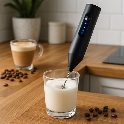 Image of Coffee Frother Electric Coffee Maker Machine for Home Electric Coffee Frother Machine & Milk Whisker with Dual Spring Tech GetSetNova | 1 Year Warranty | Free Recipe Book (Frother)