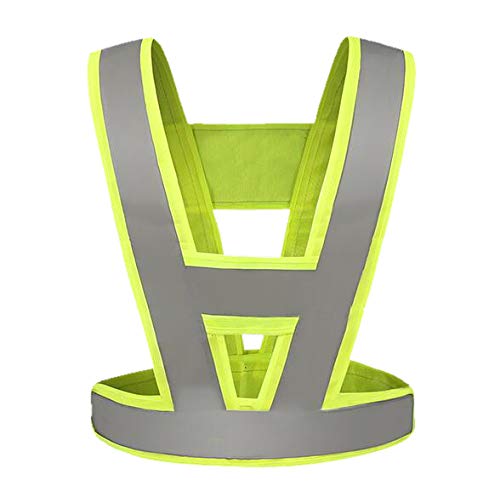 Gogo Chaleco Reflectante en Forma de V, Chaleco de Alta Visibilidad para Correr de Noche para Trotar/Andar en Bicicleta/Caminar, Equipo para Correr Cover