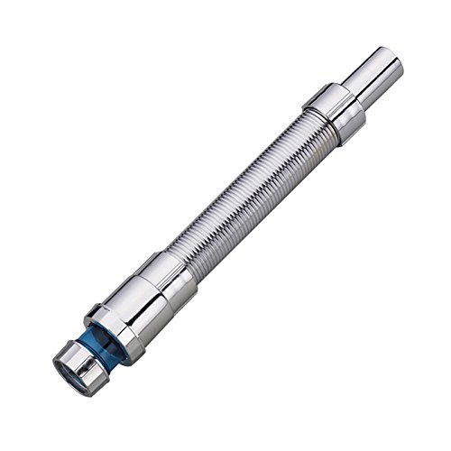 Tuyau de vidange extensible argenté en acier galvanisé pour lavabo de cuisine