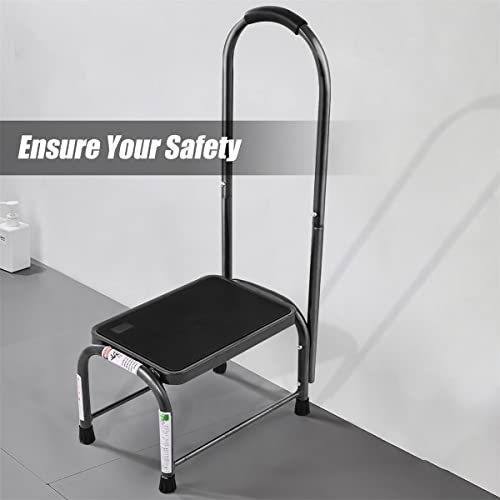 Liviza 330 Lbs Heavy Duty Stool, Non-Slip Rubber Platform Office Step Stools, Shop Step Stool With Handle Handrail, Idea For Old People, Elderly Adults #TOP1
