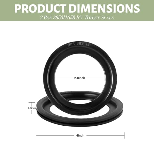 Image of altivox 2-Packs RV Toilet Seal, Flush Ball Seal Gasket Replacement for Dometic 300 /310 /320 - Upgraded 385311658 - Toilet Seal Parts to Solve The Leakage Problem