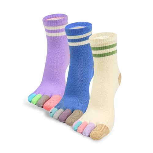 Benefeet Sox Funny Toe Socks Ankle Women Five Finger Socks Girls Cute Toe Seperated Cotton Sock Running Athletic Sock