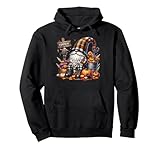 pumpkin garden gnome grandpa graphic for fall cute autumn felpa con cappuccio