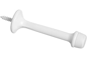N248-419 V236 Silverline Hardware Rigid Door Stops, White Finish, 3 Inch, Pack of 2