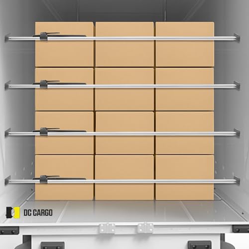 Image of DC Cargo Mall Heavy-Duty Adjustable Load Lock Bars for Trailers - Pack of 4 - Truck Cargo Bars - Load Bars for Enclosed Vans and Reefers - 89-104 Inches Long Steel Ratcheting Cargo Bar