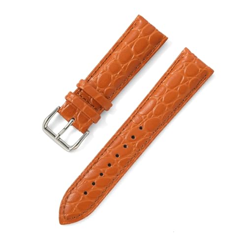 [LZVTWXJPW] 12 13 14 15 16 17 18 19 20 21 22 24mm Circular Grain Calfskin Leather Watch Strap With Pin Buckle For Watch Band(Lig