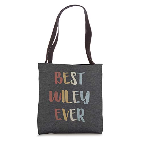 Best Wiley Ever Retro Vintage Name Gift Dark Heather Gray Tote Bag