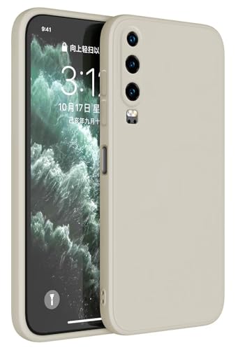 Topme Cover per HUAWEI P30 (6.1' Inches) Custodia Case, Protezione Della Pelle Della Custodia in Silicone Tpu - Bianco antico
