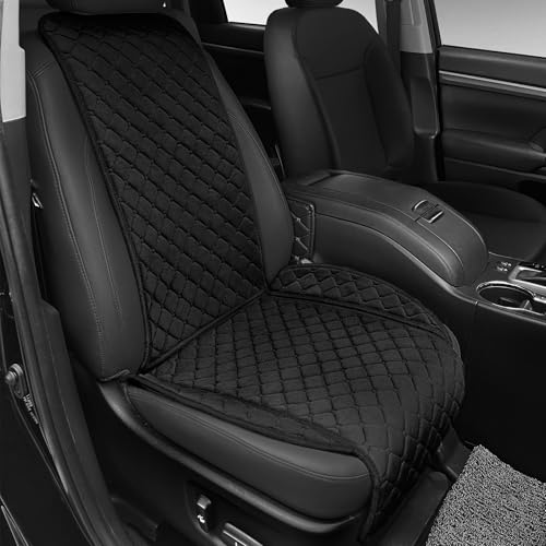 Image of surpassme Comfortable Car Seat Covers Universal Front Seat Covers for Car Accessories, Padded Car Interior Covers for Automotive, SUV, Truck, and Van(Black)