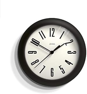 Jones Clocks ® Hot Tub Wall Clock - Small Round Clock - Office Clock - Kitchen Clock - Living Room Clock - Modern Design - Colourful Wall Clock - 16cm Wall Clock (Gravity Grey)