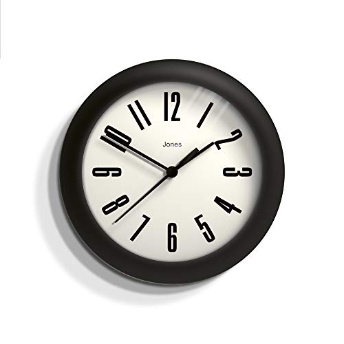 Jones Clocks ® Reloj de pared para bañera de hidromasaje, 16 cm, perfecto como reloj de cocina, salón o para cualquier espacio pequeño (Gris) Cover