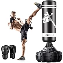 Freestanding Punching Bag, Heavy Boxing Bag with Stand for Adult Youth - Men Standing Boxing Punch Bag for Home Gym Workout