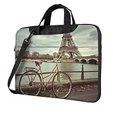 Matériaux : fabriquée en tissu Oxford polyester 600D, rembourrage en mousse de polyester, cette sacoche pour ordinateur portable imprimé tour Eiffel est équipée d'une doublure antichoc, super douce et antistatique qui absorbe efficacement les chocs et réduit les dommages causés par les collisions accidentelles et les rayures