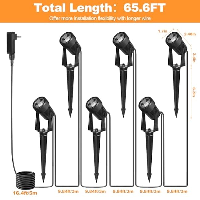 Outdoor Landscape lighting LED Spot light Outside Uplight 18W Warm White 3000K