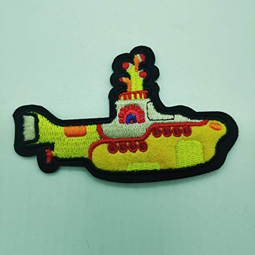 PATCH Submarine jaune 7,6 cm 1/2 x 2 1/4 Music The Beatles - Les Beatles, Paul McCartney, John Lennon, RIngo Starr, George Harrison PATCH Submarine jaune 7,6 cm 1/2 x 2 1/4 Music The Beatles