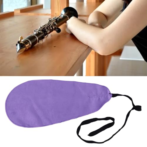 Saxophone Cleaning Cloth Saxophone Cleaning Cloth, Piccolo A Shape Pull Through Swab Sax Cleaner Tool Accessory for Flute Oboe Clarinet (Purple)