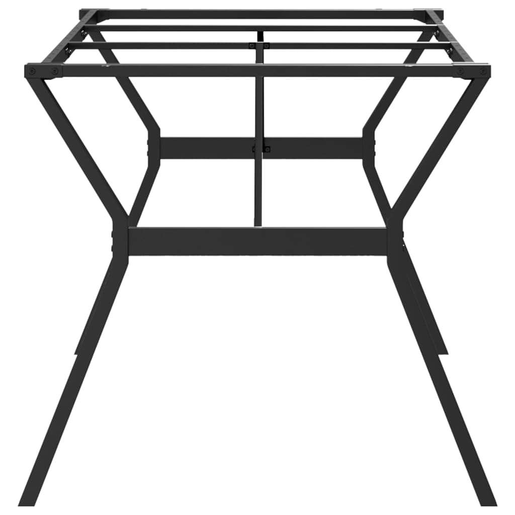 Stelaż stołu w kształcie litery Y 180 x 80 x 73 cm, stal malowana proszkowo, wytrzymałe metalowe nogi do stolika kawowego, czarna, stabilna podstawa