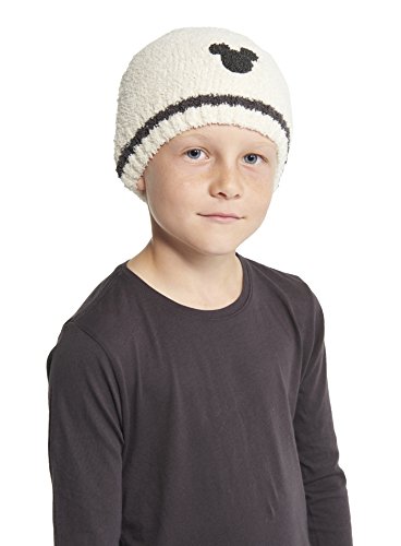Barefoot Dreams Cozychic Kids Classic Mickey Mouse Beanie Disney Series, Youth-Cream/Carbon #TOP1