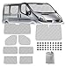 8PCS Technology Thermomatte Ersatz für Renault Trafic SWB 2015-2024/Vivaro 2014-2018/NV300 2014–2021/Talento 2016–2020, Aluminiumfolie Faltbar Sonnenblende, Sonnenschutz Frontscheibe Abdeckung