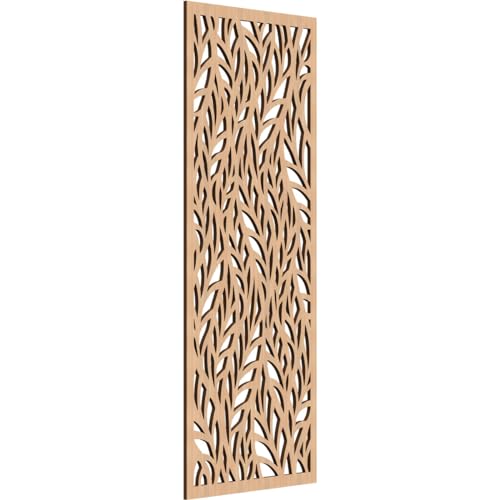 Image of Ortonville Decorative Pierced Fretwork Wood Wall Panels, 15 3 /8 inchW x 39 3 /8 inchH x 1 /4 inchT, Hickory