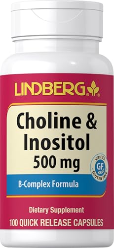Lindberg Choline Inositol Supplement | 500mg | 100 Capsules | Vitamin B Complex | Non-GMO, Gluten Free