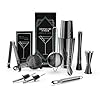 Navaris 11-delige roestvrij stalen cocktailset – Luxe cocktail shaker set – Met shaker, barmaatje, strainer, ijstang en…