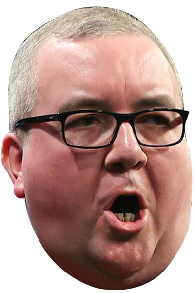 FoxyPrinting Stephen Bunting Face Mask – Funny Celebrity Card Mask for Fancy Dress, Stag Do, Hen Party & Darts Theme Costume Parties – Adult Novelty Face Mask