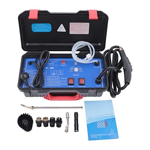 Portable Steam Cleaner 110V 3-3.5Pa Pressure Steam Cleaning Machine Adjustable Steam Mop with 3 Cleaning Modes and Various Brush Heads for Car Seat Furniture Floor