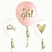 Produktbild 12'' Latex Balloon Gold Print It's A Girl with Gold Tassel Set for Baby Shower Party(Pack of 6) Baby Baptism