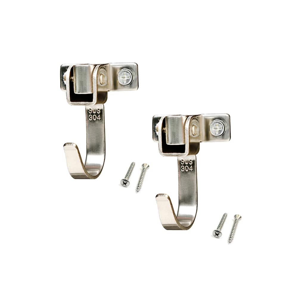 BTL Multipurpose Heavy Duty Wall Mounting Stainless Steel 304 Door Hook - Wall Hook - Single | Screws Included | Pack of 2 | BHK-4 (B08GYMHY9R) Amazon Price History, Amazon Price Tracker