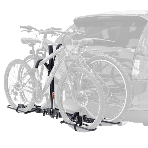 Bike Rack, Fits 2 Bikes, 80 lb Cap, 1.25" or 2" Hitch, Elevate Outdoor