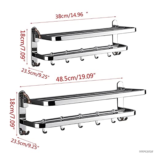 Support de rail de porte-serviettes de bain pliable mural en acier inoxydable LiChA