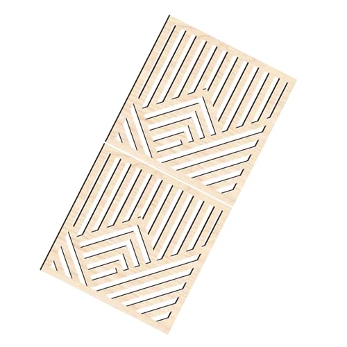 Miniatura 9 de Homoyoyo Decoración De Pared Vintage En Madera De Arce Pequeña, Panel Decorativo Hueco Abstracto, Colgante Rústico Para Sala Y Jardín, Juego De 2 Piezas