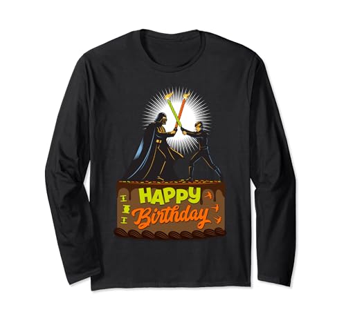 T-shirt Star Wars Père et Fils Anniversaire à Manches Longues