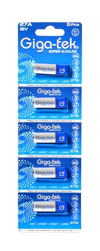 Image of LR27A 12v Alkaline Battery - Pack of 5 - (Compatible Models : A27, M27, VR27, L828)