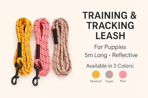Schleppleine – Puppy Dolly Rosa 5m – reflektierend – Nylon – robust – für Welpen – Flamingo