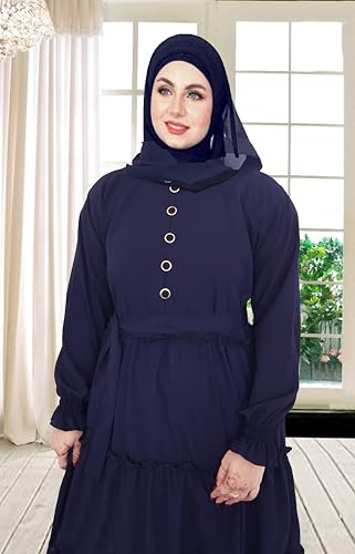BURAQUE DESIGNER Nida fabric Free Size Muslim Burqa/Abaya & Burkha Dress  for Muslim women and Girl's (M02-Burkha)
